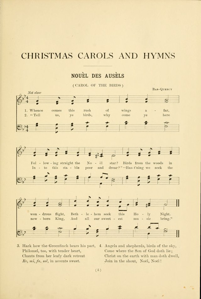 Christmas Carols and Hymns: for school and choir page 5