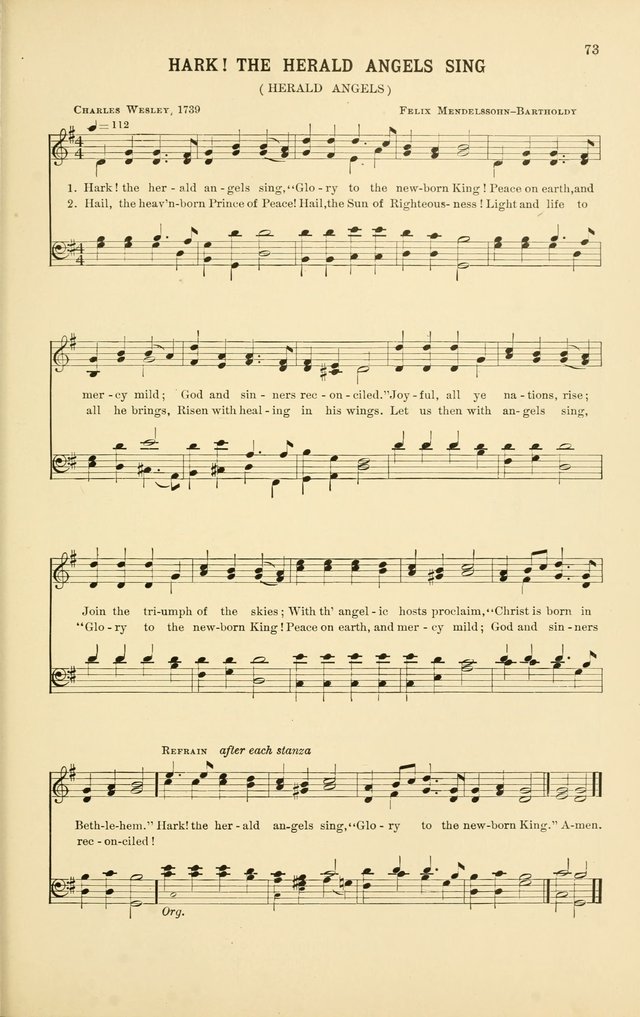 Christmas Carols and Hymns: for school and choir page 73