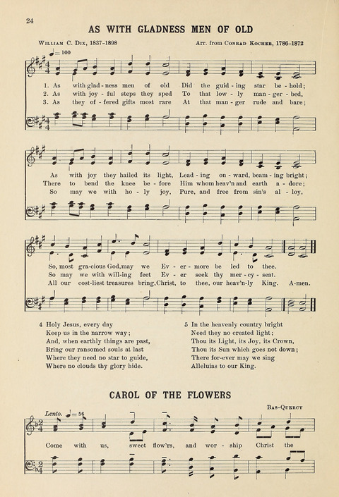 Christmas Carols and Hymns: for school and choir page 24