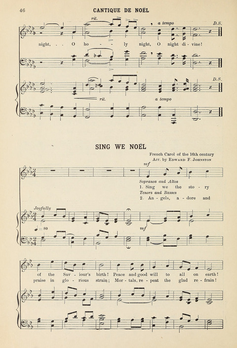 Christmas Carols and Hymns: for school and choir page 46