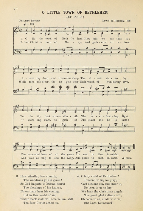 Christmas Carols and Hymns: for school and choir page 70