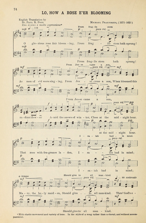 Christmas Carols and Hymns: for school and choir page 74