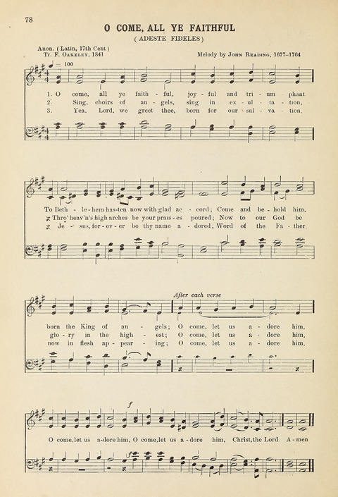 Christmas Carols and Hymns: for school and choir page 78