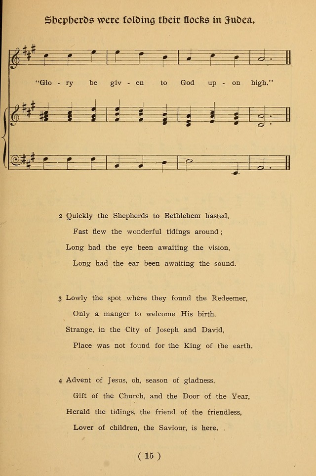 Christmas Carols and Hymns for Children: set to music by the Rev. J. S. B. Hodges, S.T.D. page 16