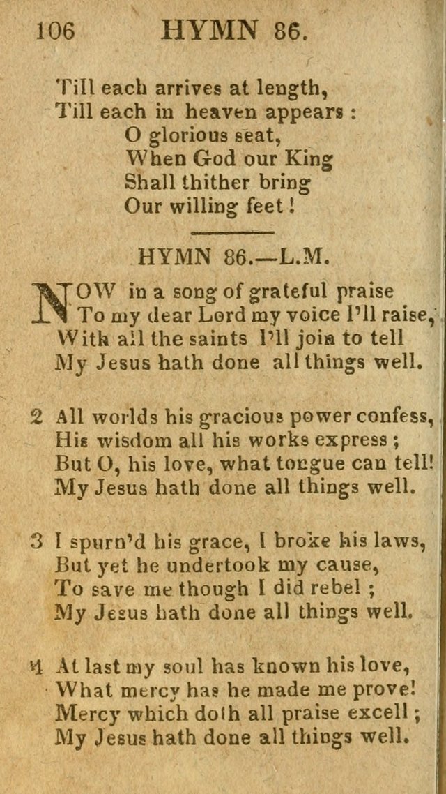 A Choice Collection of Hymns, and Spiritual Songs, designed for the devotions of Israel, in prayer, conference, and camp-meetings...(2nd ed.) page 117