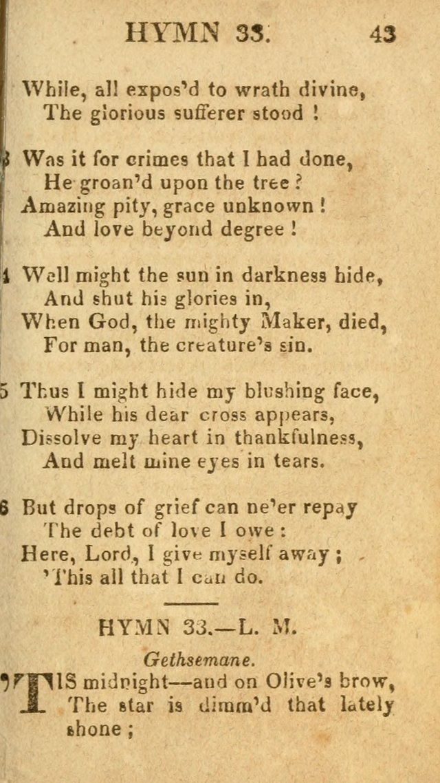 A Choice Collection of Hymns, and Spiritual Songs, designed for the devotions of Israel, in prayer, conference, and camp-meetings...(2nd ed.) page 54