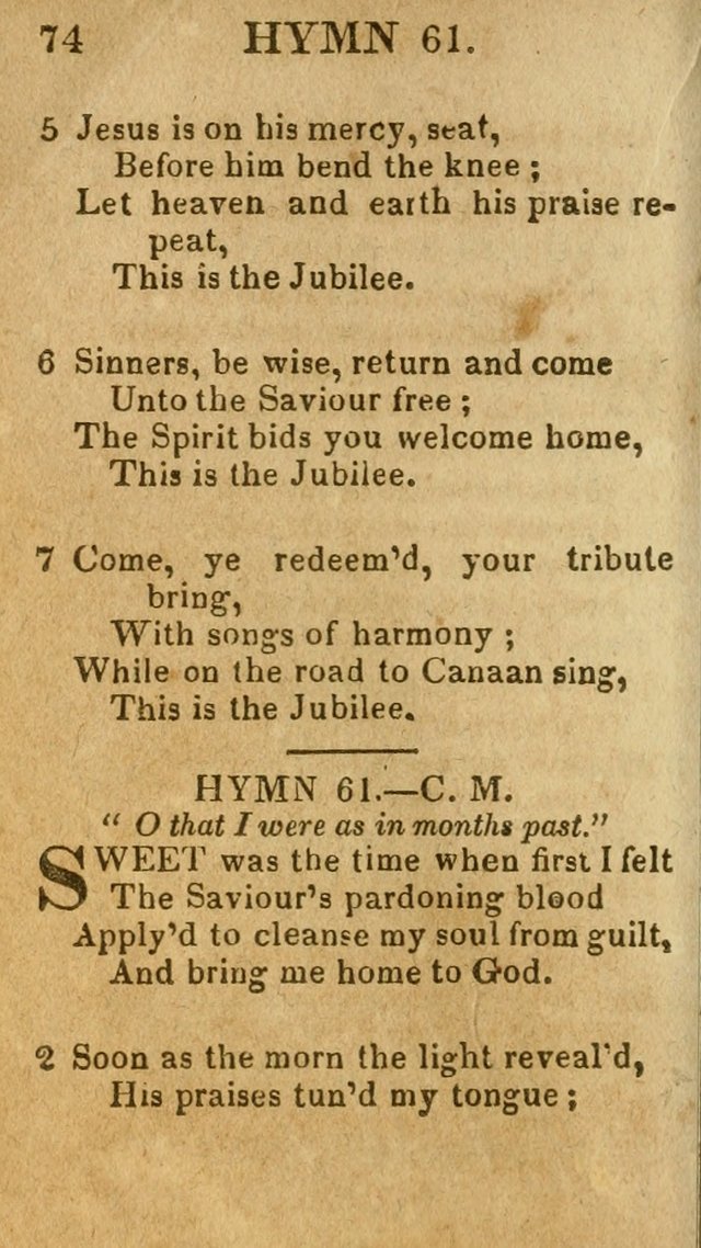 A Choice Collection of Hymns, and Spiritual Songs, designed for the devotions of Israel, in prayer, conference, and camp-meetings...(2nd ed.) page 85