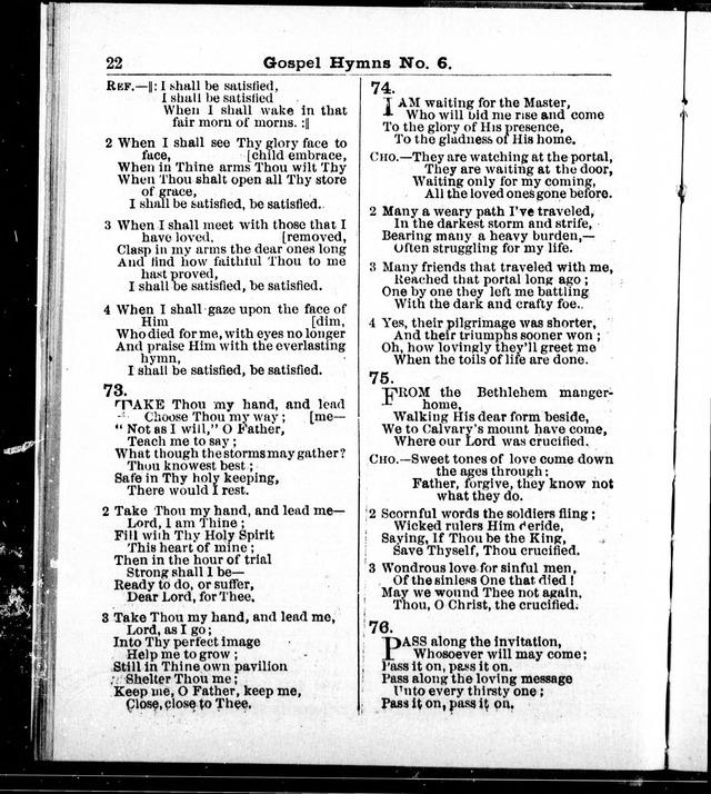 Christian Endeavor Edition of Gospel Hymns No. 6: Canadian ed. (words only) page 21