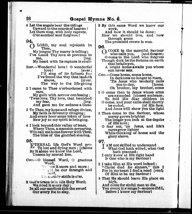 Christian Endeavor Edition of Gospel Hymns No. 6: Canadian ed. (words only) page 27