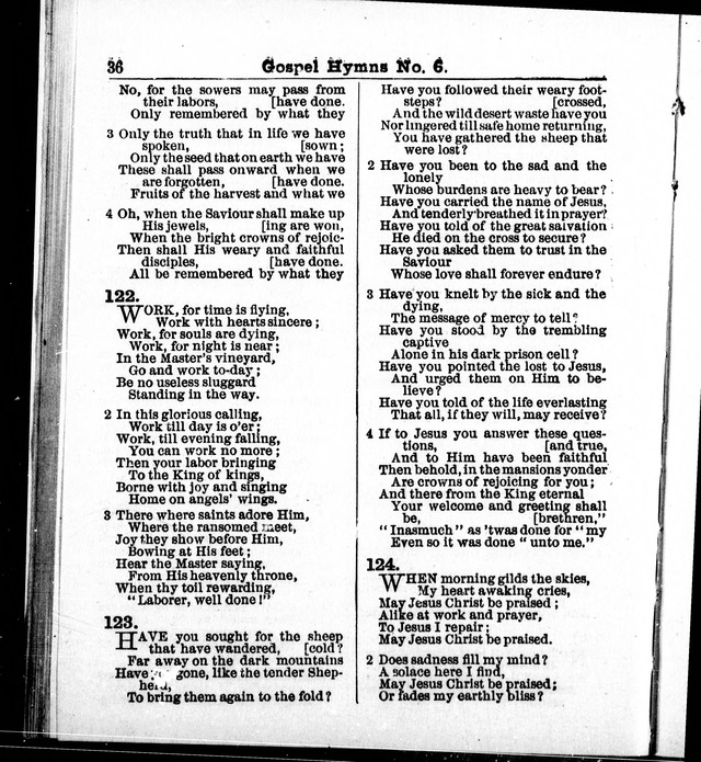 Christian Endeavor Edition of Gospel Hymns No. 6: Canadian ed. (words only) page 35