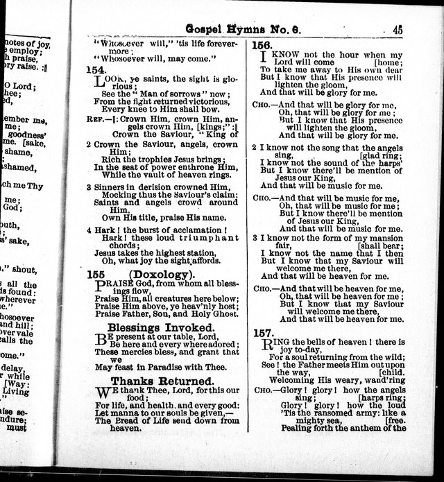 Christian Endeavor Edition of Gospel Hymns No. 6: Canadian ed. (words only) page 44