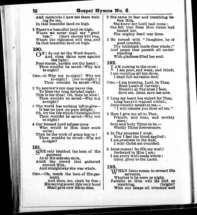 Christian Endeavor Edition of Gospel Hymns No. 6: Canadian ed. (words only) page 55