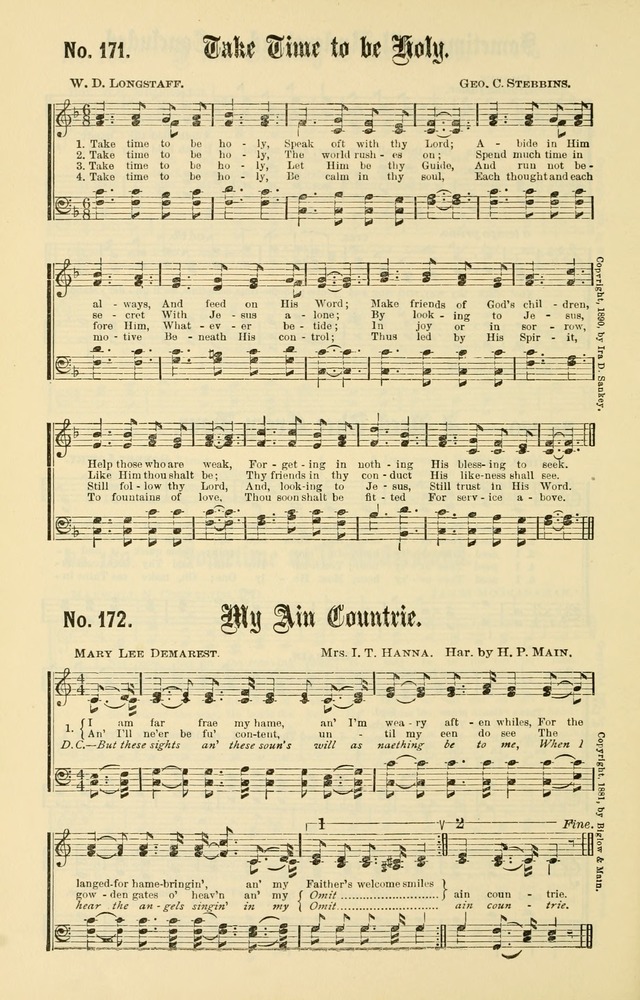 Christian Endeavor Edition of Sacred Songs No. 1 page 171