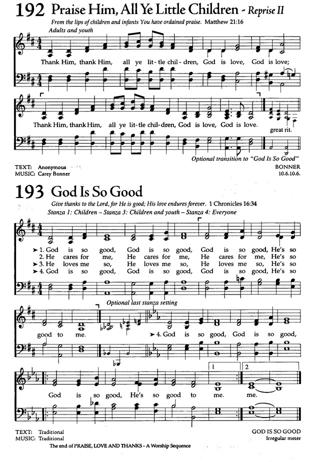 The Celebration Hymnal: songs and hymns for worship page 196