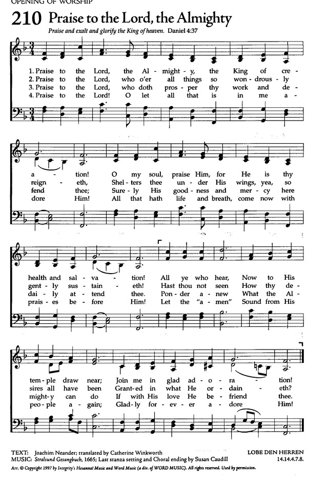 The Celebration Hymnal: songs and hymns for worship page 210