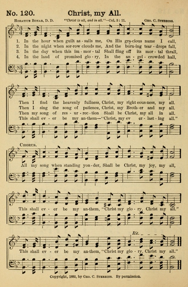 Crowning Glory No. 1: a choice collection of gospel hymns page 120
