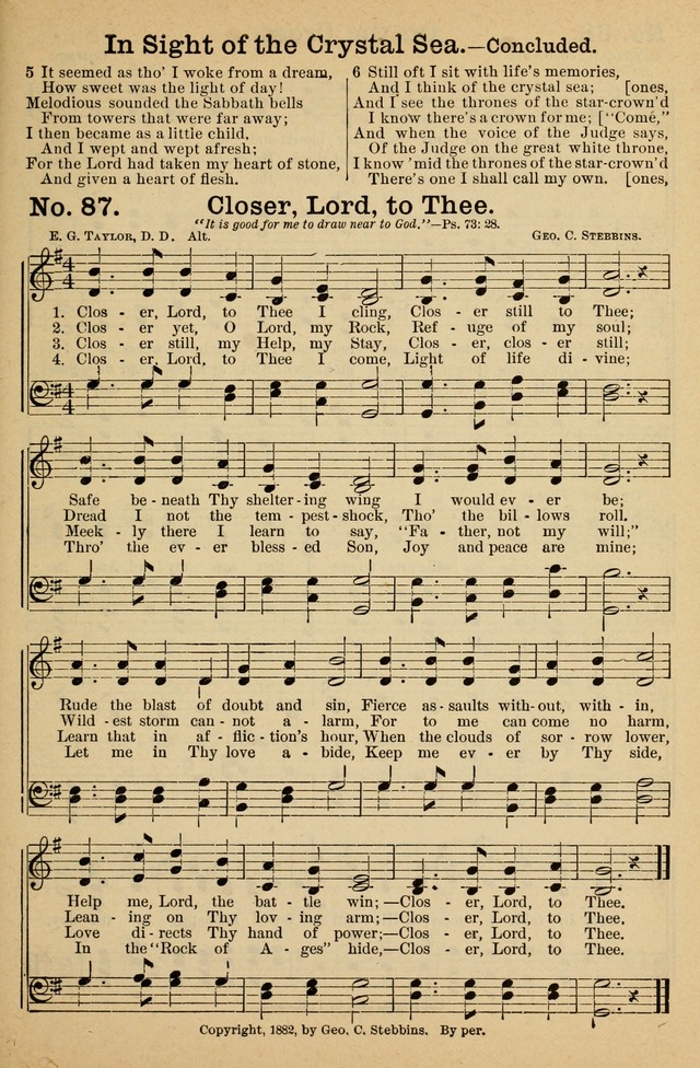 Crowning Glory No. 1: a choice collection of gospel hymns page 87