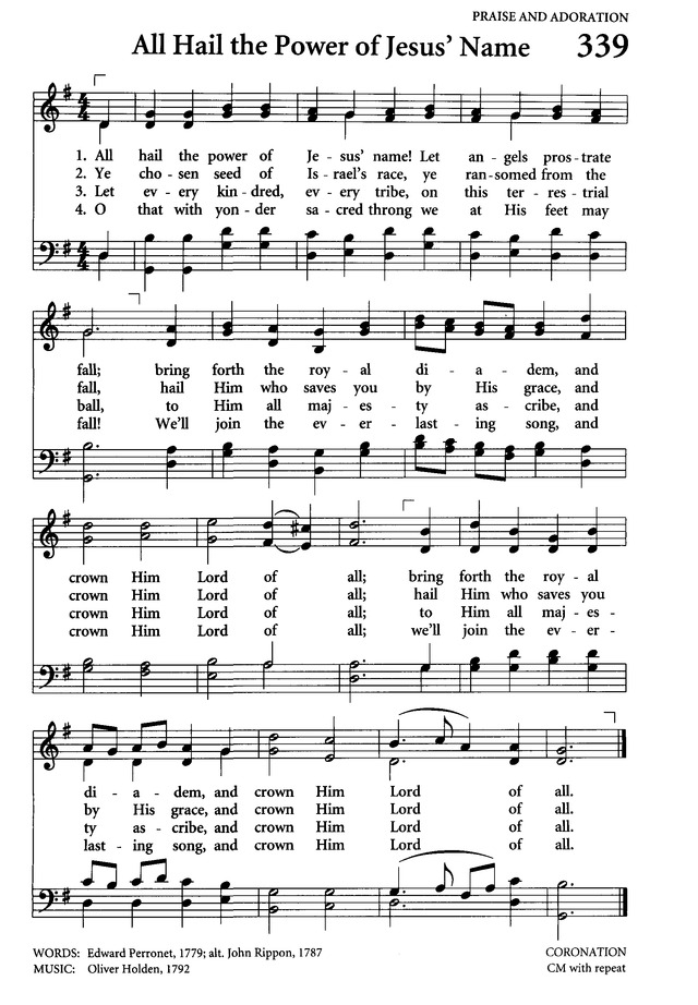 Celebrating Grace Hymnal page 319