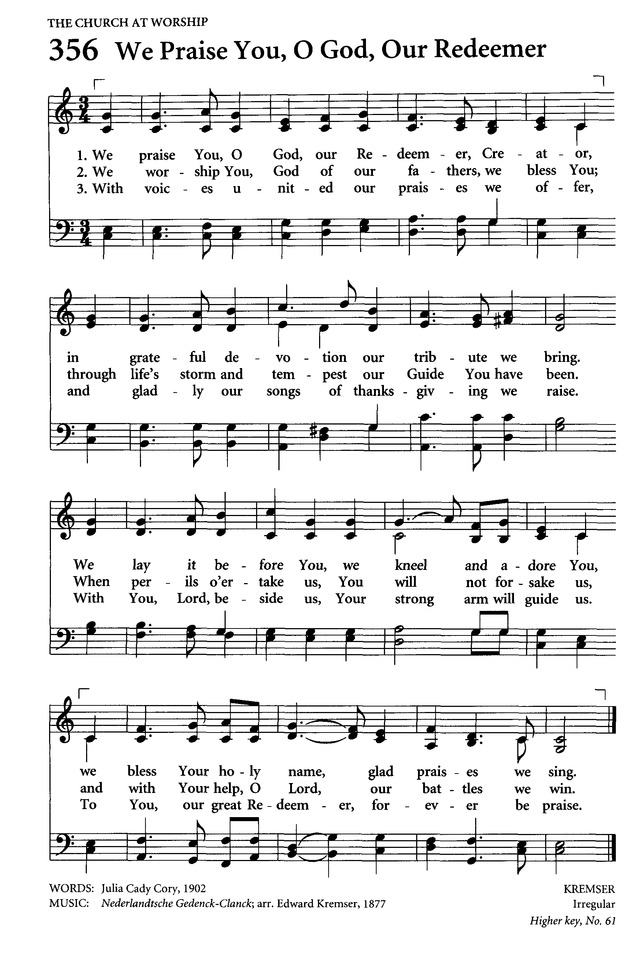 Celebrating Grace Hymnal page 338