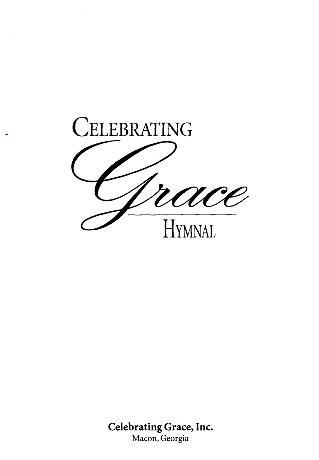 Celebrating Grace Hymnal page i