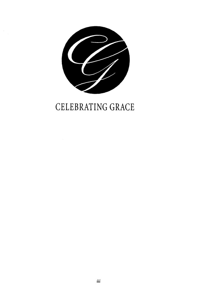 Celebrating Grace Hymnal page iii