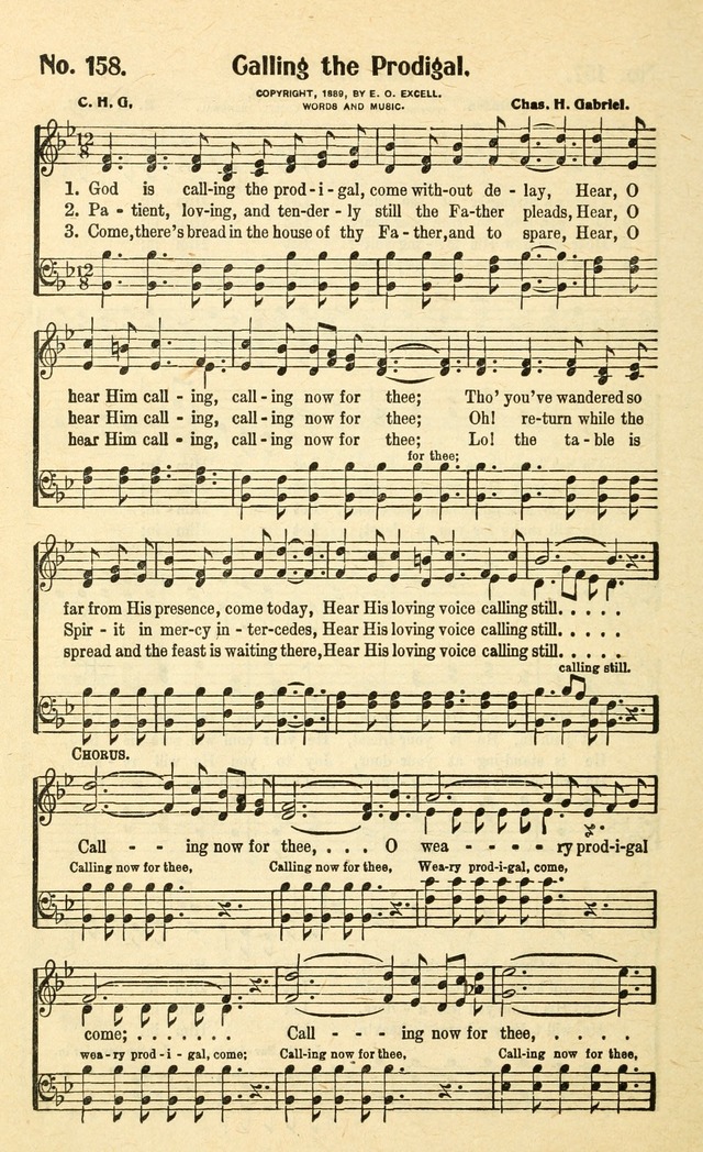 Christian Gospel Hymns: for church, Sunday school, and evangelistic meetings: contains the cream of all the old songs, and the very best of all the new page 168