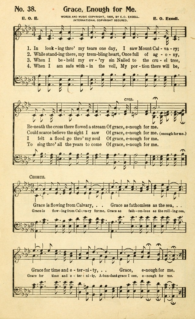 Christian Gospel Hymns: for church, Sunday school, and evangelistic meetings: contains the cream of all the old songs, and the very best of all the new page 38