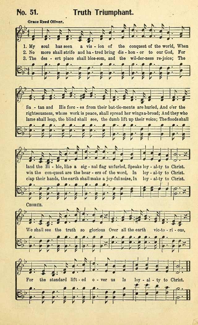 Christian Gospel Hymns: for church, Sunday school, and evangelistic meetings: contains the cream of all the old songs, and the very best of all the new page 51
