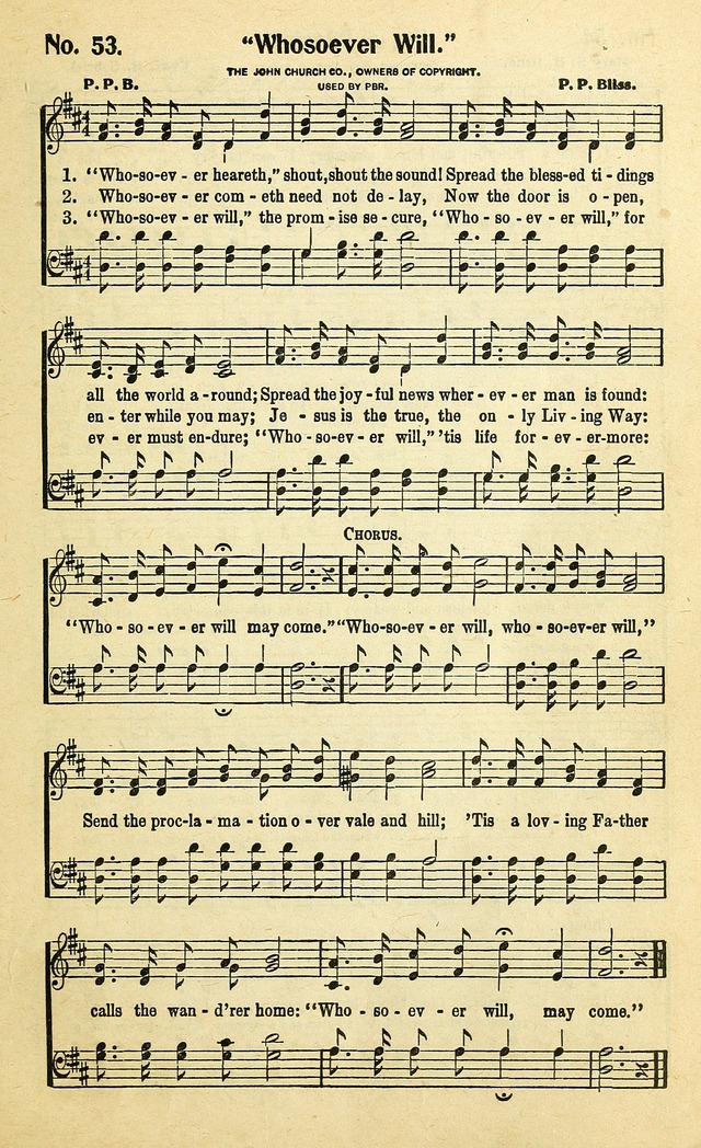 Christian Gospel Hymns: for church, Sunday school, and evangelistic meetings: contains the cream of all the old songs, and the very best of all the new page 53