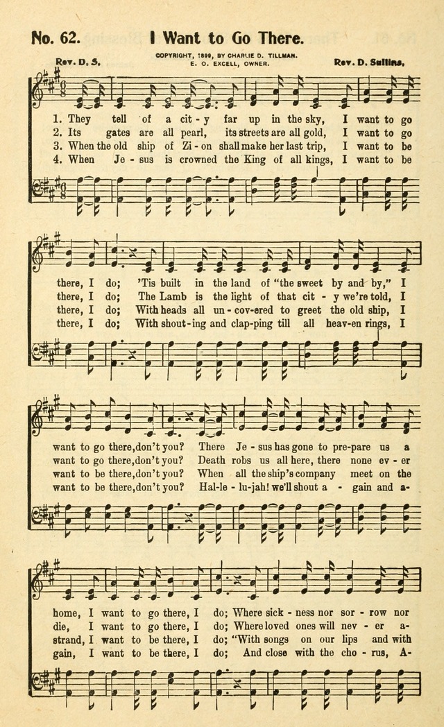 Christian Gospel Hymns: for church, Sunday school, and evangelistic meetings: contains the cream of all the old songs, and the very best of all the new page 62