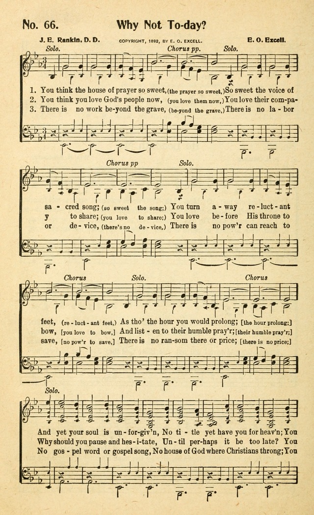 Christian Gospel Hymns: for church, Sunday school, and evangelistic meetings: contains the cream of all the old songs, and the very best of all the new page 66