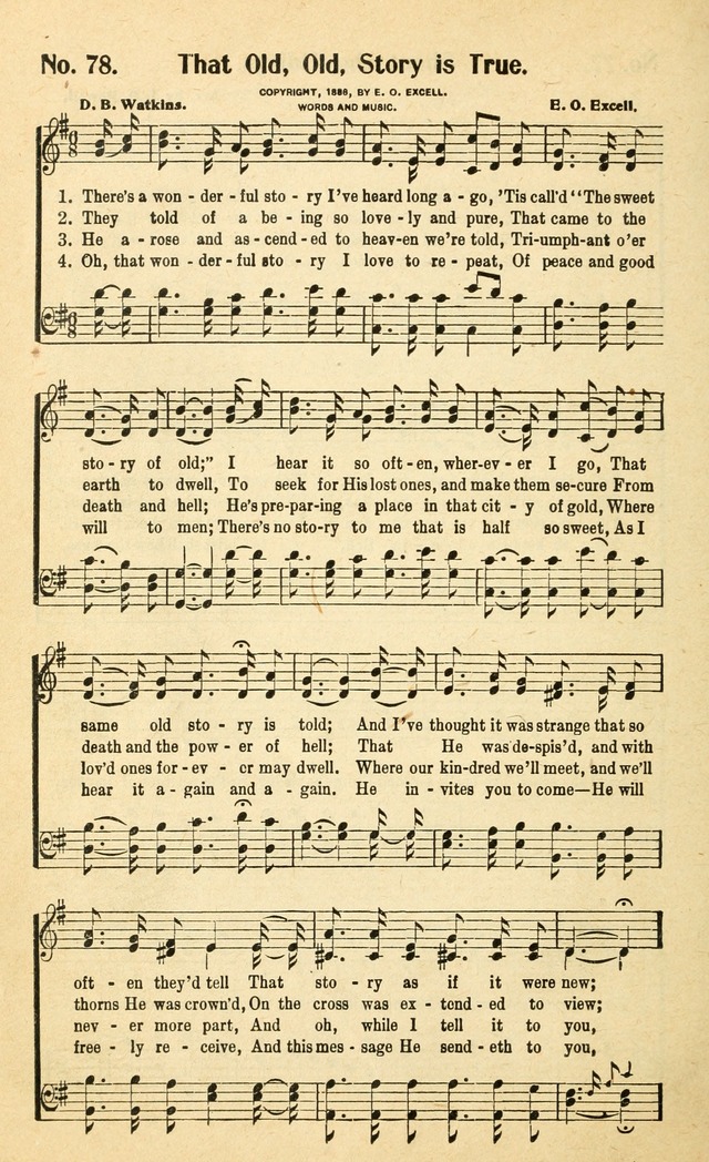 Christian Gospel Hymns: for church, Sunday school, and evangelistic meetings: contains the cream of all the old songs, and the very best of all the new page 78