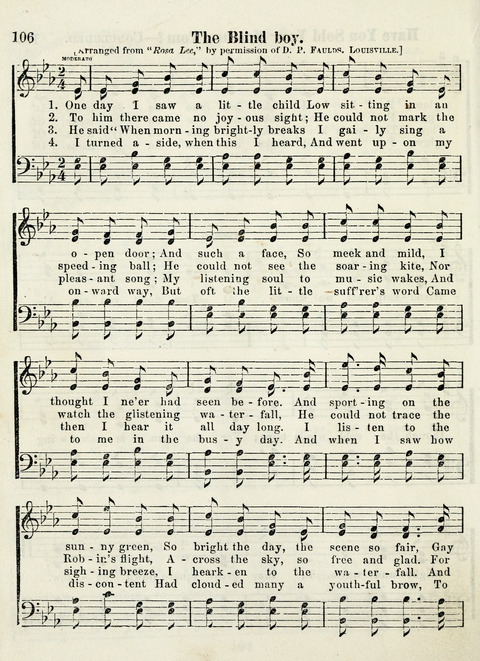 Chapel Gems for Sunday Schools: selected from "Our Song Birds," for 1866, the "Snow bird," the "Robin," the "Red bird" and the "Dove" page 106