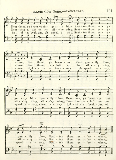 Chapel Gems for Sunday Schools: selected from "Our Song Birds," for 1866, the "Snow bird," the "Robin," the "Red bird" and the "Dove" page 121