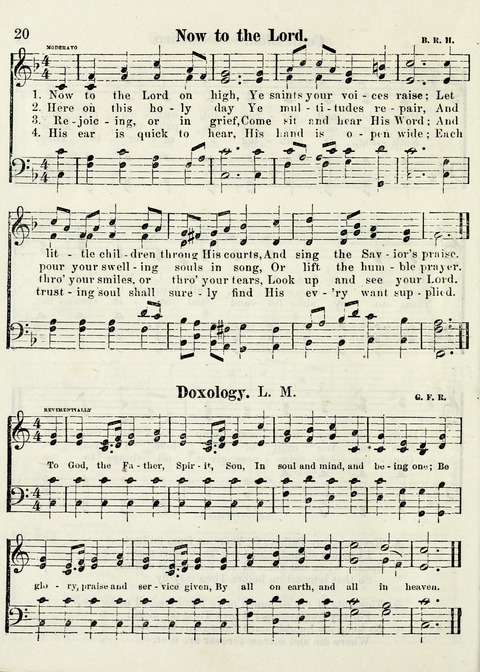 Chapel Gems for Sunday Schools: selected from "Our Song Birds," for 1866, the "Snow bird," the "Robin," the "Red bird" and the "Dove" page 20