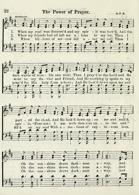 Chapel Gems for Sunday Schools: selected from "Our Song Birds," for 1866, the "Snow bird," the "Robin," the "Red bird" and the "Dove" page 22