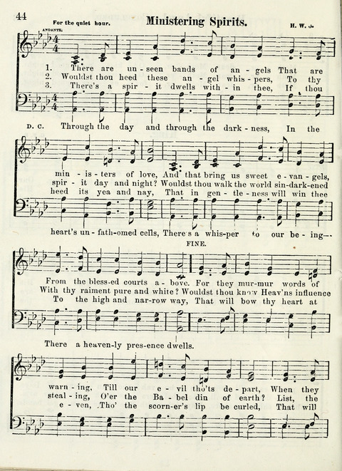 Chapel Gems for Sunday Schools: selected from "Our Song Birds," for 1866, the "Snow bird," the "Robin," the "Red bird" and the "Dove" page 44