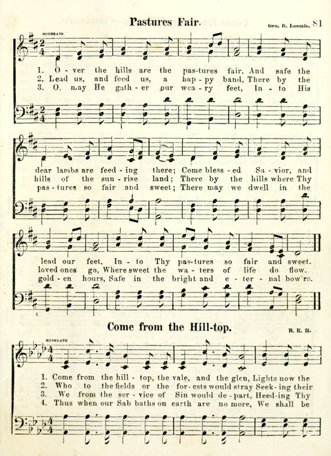Chapel Gems for Sunday Schools: selected from "Our Song Birds," for 1866, the "Snow bird," the "Robin," the "Red bird" and the "Dove" page 81