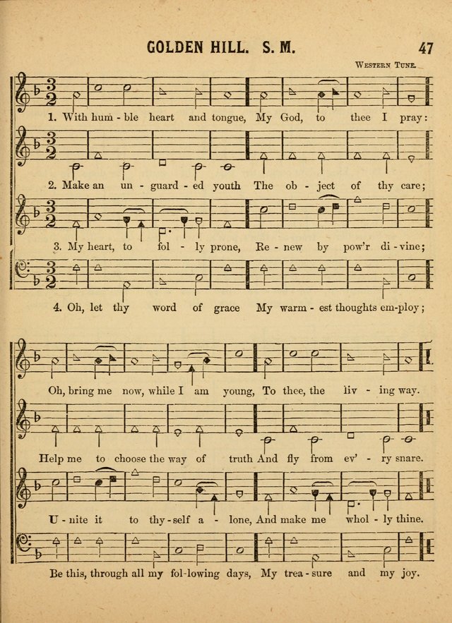 Crystal Gems for the Sabbath School: containing a choice collection of new hymns and tunes, suitable for anniversaries, and all other exercises of the Sabbath-school... page 47