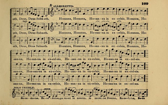 The Catholic Harp: containing the morning and evening service of the Catholic Church, embracing a choice collection of masses, litanies, psalms, sacred hymns, anthems, versicles, and motifs page 109