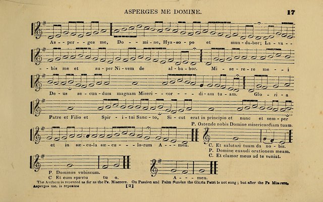 The Catholic Harp: containing the morning and evening service of the Catholic Church, embracing a choice collection of masses, litanies, psalms, sacred hymns, anthems, versicles, and motifs page 17