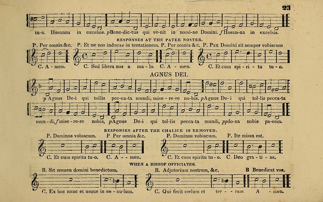 The Catholic Harp: containing the morning and evening service of the Catholic Church, embracing a choice collection of masses, litanies, psalms, sacred hymns, anthems, versicles, and motifs page 23