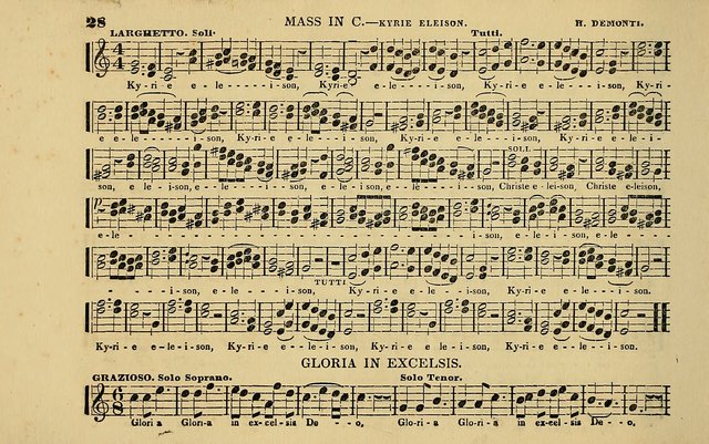 The Catholic Harp: containing the morning and evening service of the Catholic Church, embracing a choice collection of masses, litanies, psalms, sacred hymns, anthems, versicles, and motifs page 28