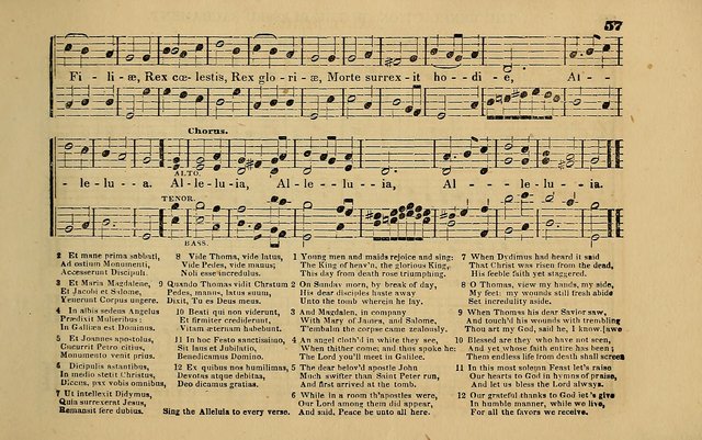 The Catholic Harp: containing the morning and evening service of the Catholic Church, embracing a choice collection of masses, litanies, psalms, sacred hymns, anthems, versicles, and motifs page 57