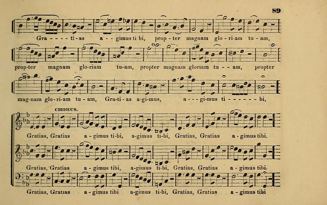 The Catholic Harp: containing the morning and evening service of the Catholic Church, embracing a choice collection of masses, litanies, psalms, sacred hymns, anthems, versicles, and motifs page 89