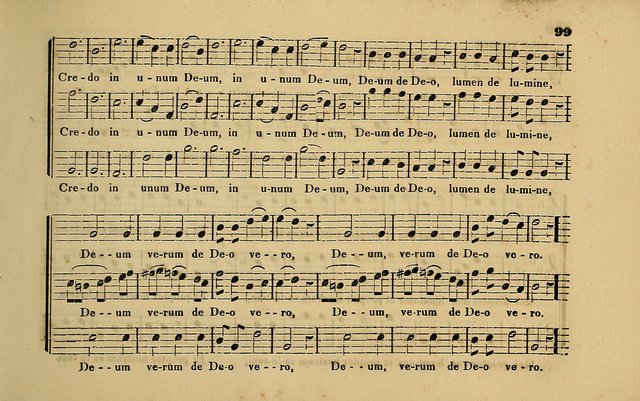 The Catholic Harp: containing the morning and evening service of the Catholic Church, embracing a choice collection of masses, litanies, psalms, sacred hymns, anthems, versicles, and motifs page 99