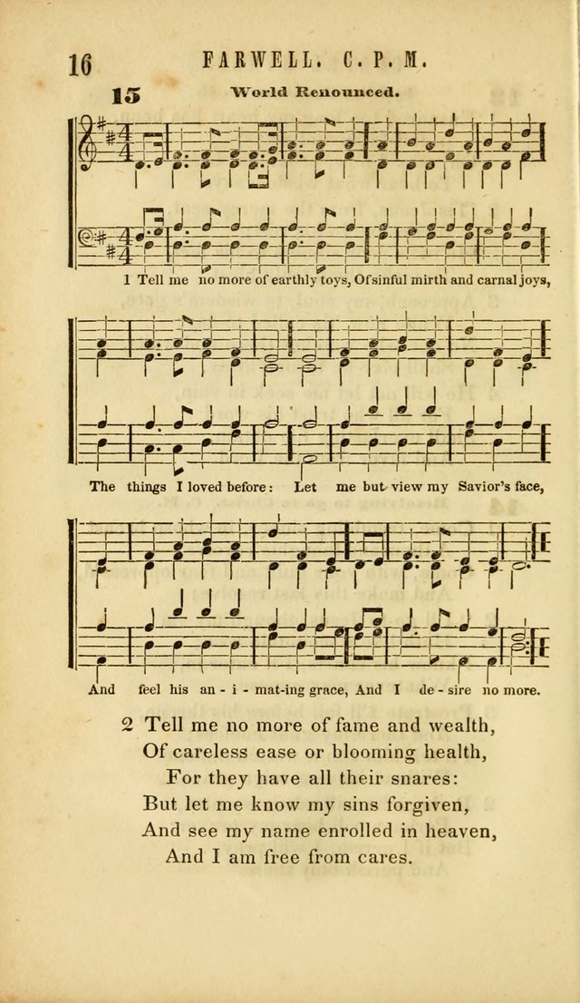 Chapel Hymns: a selection of hymns, with appropriate tunes; adapted to vestry or other social religious meetings page 16