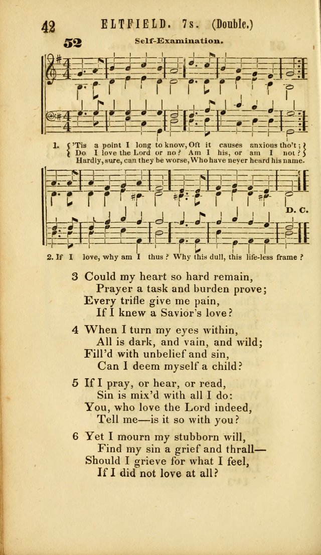 Chapel Hymns: a selection of hymns, with appropriate tunes; adapted to vestry or other social religious meetings page 42