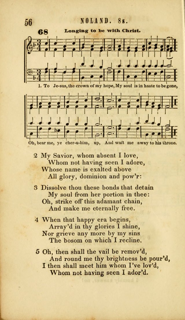 Chapel Hymns: a selection of hymns, with appropriate tunes; adapted to vestry or other social religious meetings page 56
