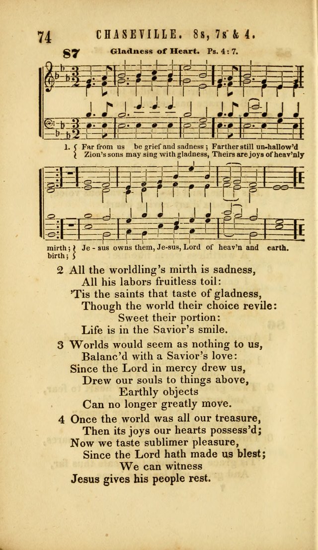 Chapel Hymns: a selection of hymns, with appropriate tunes; adapted to vestry or other social religious meetings page 74